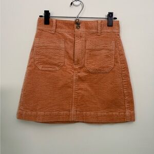 Madewell Corduroy‎ Pink Peach Skirt